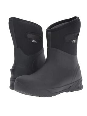 Bogs Mens Bozeman Mid Boots US 10 EU 43 Black Waterproof Pull On NIB